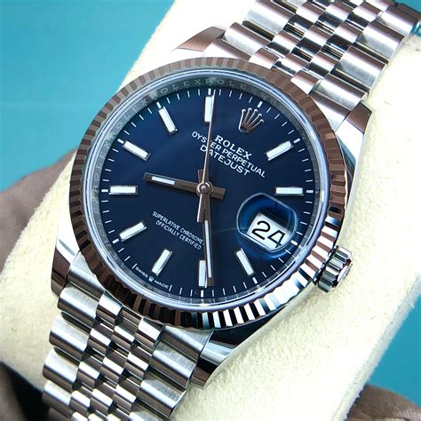 rolex datejust blue dial.